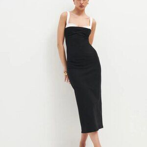 Reformation Nelle Knit Dress Black - Size M